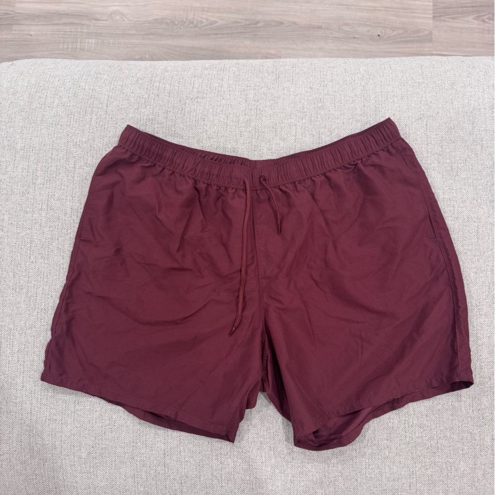 ASOS Women's Burgundy Athletic Drawstring Shorts